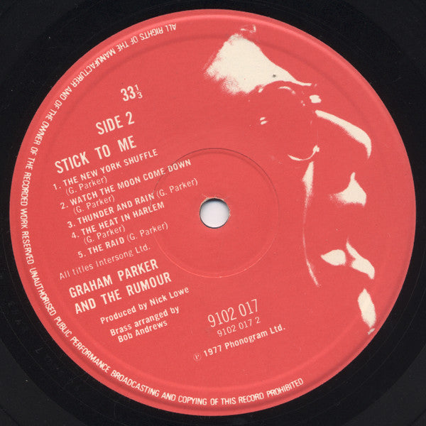 Graham Parker And The Rumour - Stick To Me (Vinyl, LP, Album, Stereo)