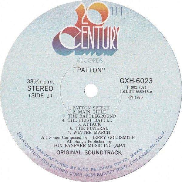 Jerry Goldsmith - Patton (Original Motion Picture Score) (Vinyl, LP, Album) Very Good Plus (VG+) / Very Good (VG)