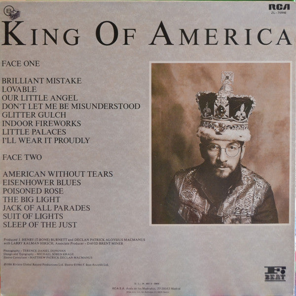The Costello Show - King Of America (Vinyl, LP, Album) Very Good Plus (VG+) / Very Good Plus (VG+)