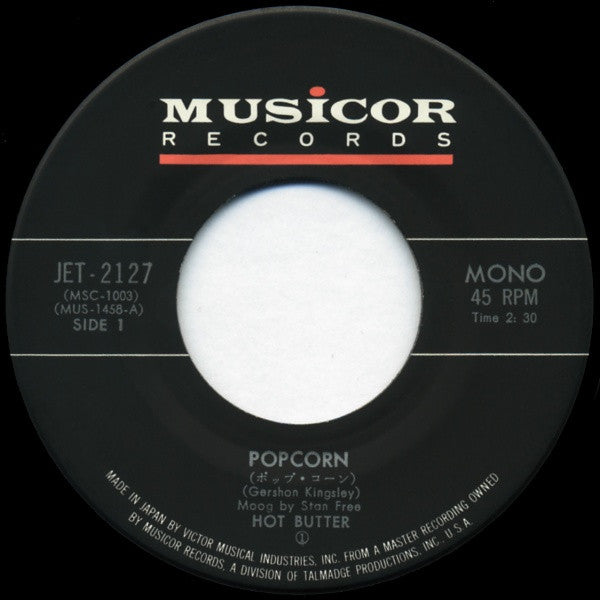 Hot Butter - Popcorn (Vinyl, 45 RPM, 7", Single, Mono) Very Good (VG) / Very Good (VG)