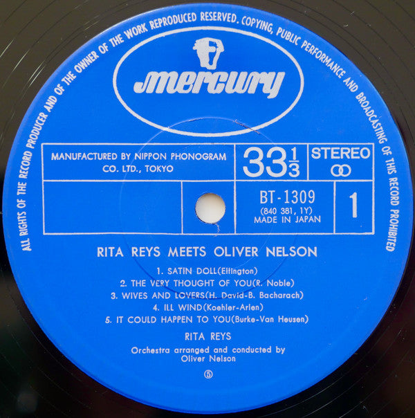 Rita Reys - Rita Reys Meets Oliver Nelson (Vinyl, LP, Album) Very Good Plus (VG+) / Very Good Plus (VG+)