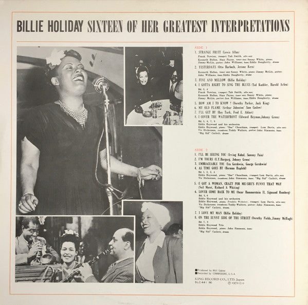 Billie Holiday - Sixteen Of Her Greatest Interpretations (Vinyl, LP...