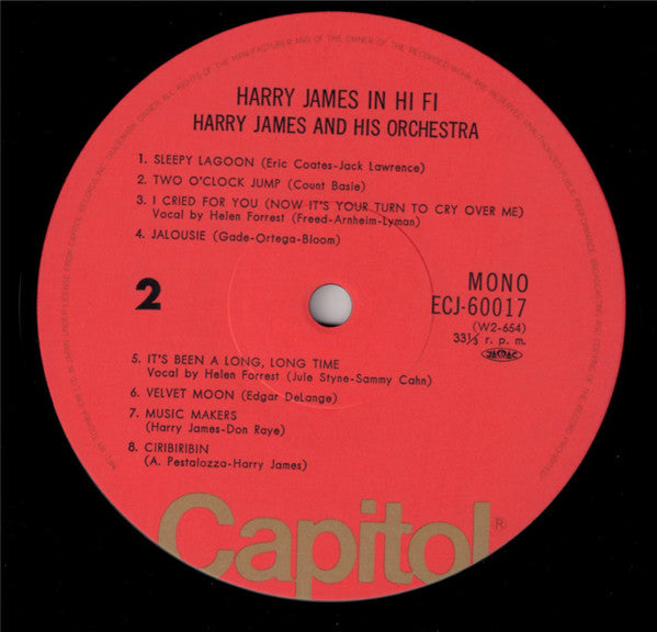 Harry James (2) - Harry James In Hi-fi (Vinyl, LP, Album, Mono, Reissue) Very Good Plus (VG+) / Very Good Plus (VG+)