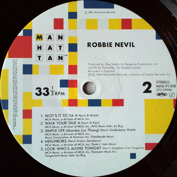 Robbie Nevil - Robbie Nevil (Vinyl, LP, Album, Stereo)