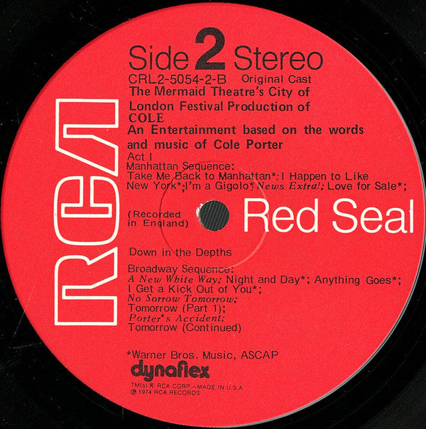 Various - The Mermaid Theatre's Production Of Cole (2xVinyl, LP, Album, Stereo) Very Good Plus (VG+) / Very Good Plus (VG+)