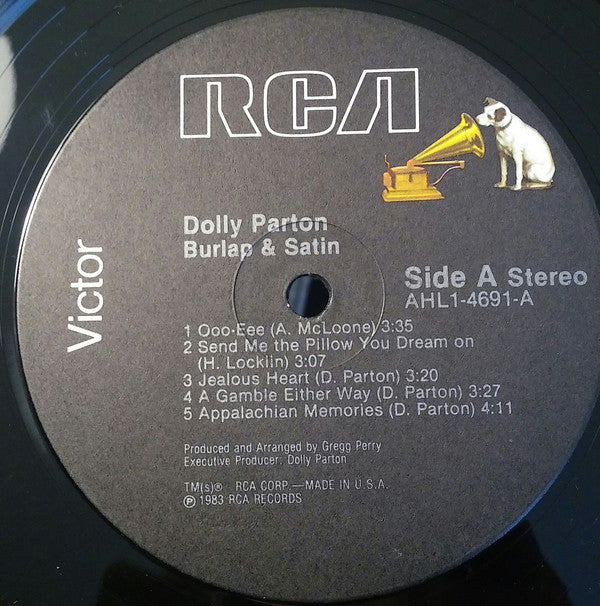Dolly Parton - Burlap & Satin (Vinyl, LP, Album) Very Good (VG) / Very Good (VG)