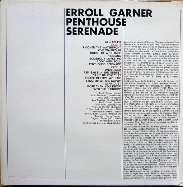 Erroll Garner - Penthouse Serenade (Vinyl, LP, Album, Reissue) Very Good (VG) / Very Good (VG)