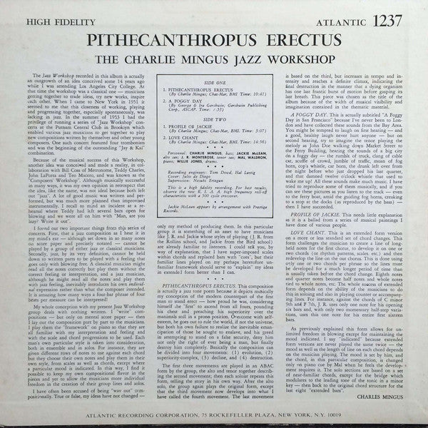 Charles Mingus Jazz Workshop - Pithecanthropus Erectus = 直立猿人 (Viny...
