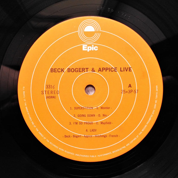 Beck, Bogert & Appice - Beck, Bogert & Appice Live (Vinyl, LP, Album, Reissue) Near Mint (NM or M-) / Very Good Plus (VG+)