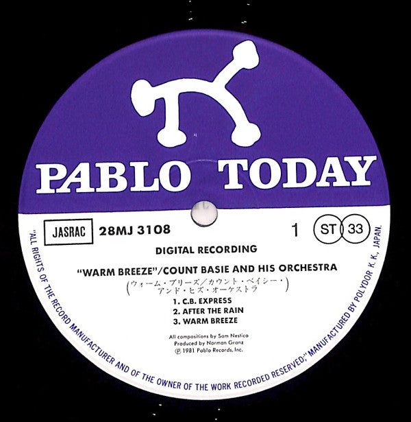 Count Basie Orchestra - Warm Breeze (Vinyl, LP, Album)