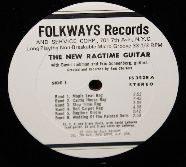David Laibman - The New Ragtime Guitar (Vinyl, LP, Album, Stereo) Very Good (VG) / Near Mint (NM or M-)