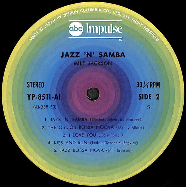Milt Jackson - Jazz 'N' Samba (Vinyl, LP, Album, Reissue, Stereo)