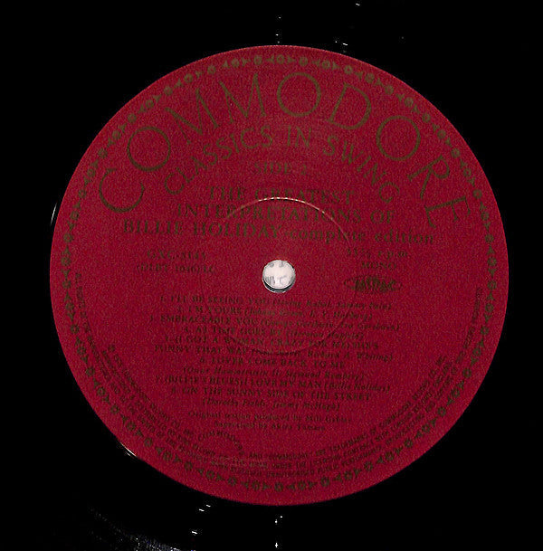 Billie Holiday - The Greatest Interpretations Of Billie Holiday- Complete Edition (Vinyl, LP, Compilation, Reissue, Mono) Very Good (VG) / Very Good (VG)