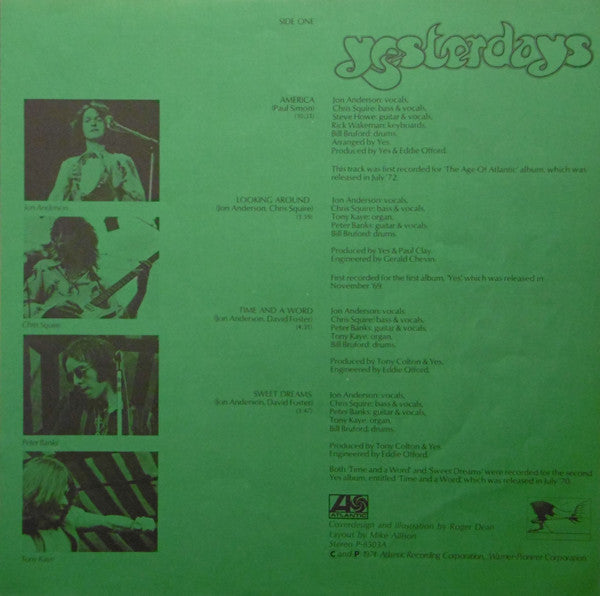 Yes - Yesterdays (Vinyl, LP, Compilation) Very Good Plus (VG+) / Very Good Plus (VG+)