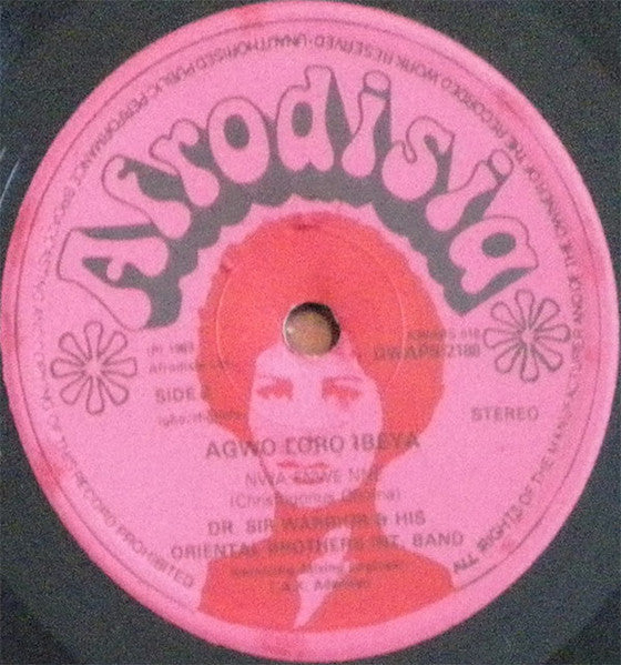 Dr. Sir Warrior - Agwo Loro Ibeya (Vinyl, LP, Album) Very Good (VG) / Very Good (VG)