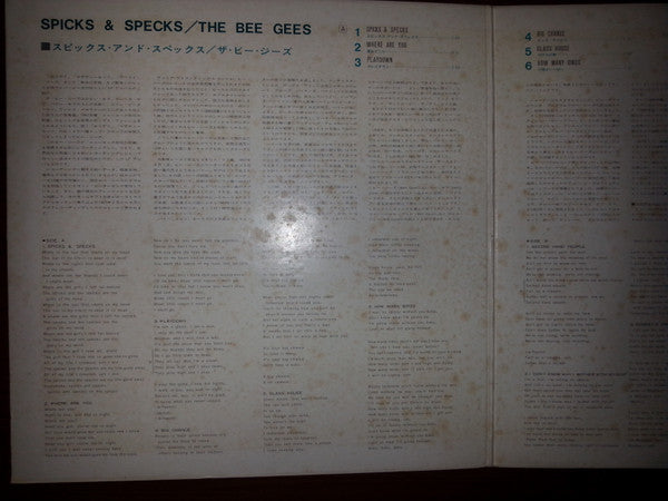 Bee Gees - Spicks & Specks (Vinyl, LP, Album, Reissue) Good Plus (G+) / Good (G)