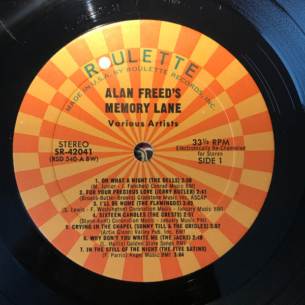 Various - Alan Freed's Memory Lane (Vinyl, LP, Compilation, Reissue, Stereo) Very Good (VG) / Very Good (VG)