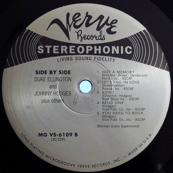 Duke Ellington - Side By Side (Vinyl, LP, Album, Reissue, Stereo) Very Good Plus (VG+) / Very Good Plus (VG+)