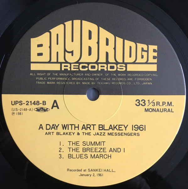 Art Blakey & The Jazz Messengers - A Day With Art Blakey 1961 (Viny...