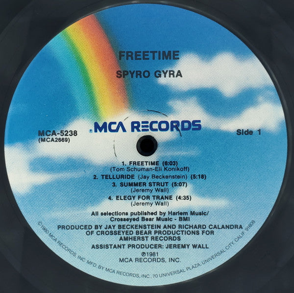 Spyro Gyra - Freetime (Vinyl, LP, Album) Very Good (VG) / Very Good Plus (VG+)