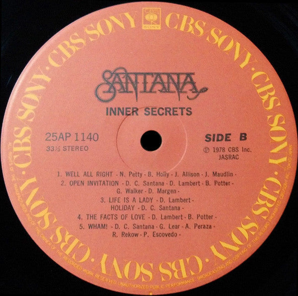 Santana - Inner Secrets (Vinyl, LP, Album)