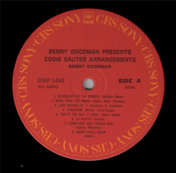 Benny Goodman And His Orchestra - Benny Goodman Presents: Eddie Sauter Arrangements (Vinyl, LP, Compilation, Reissue, Mono) Very Good (VG) / Very Good (VG)