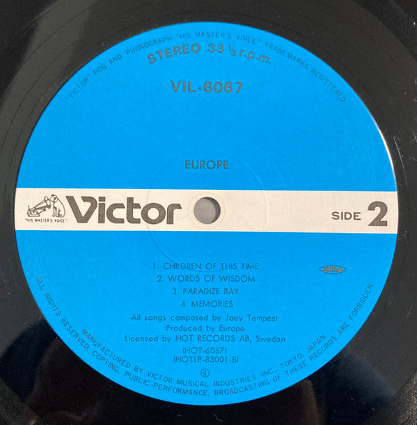 Europe (2) - Europe (Vinyl, LP, Album)