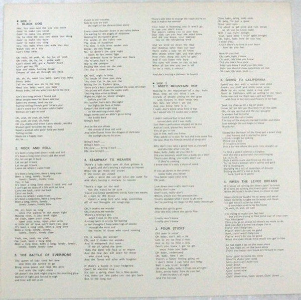Led Zeppelin - Untitled = レッド・ツェッペリン　ＩＶ (Vinyl, LP, Album, Stereo)