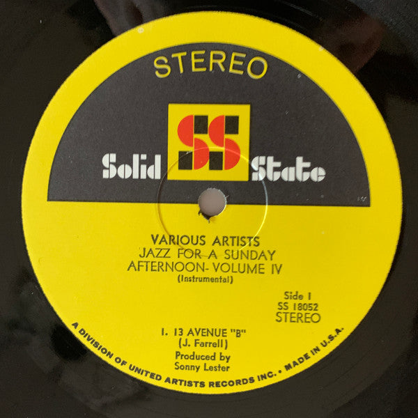 Various - Jazz For A Sunday Afternoon Volume 4 (Vinyl, LP, Album) Very Good Plus (VG+) / Very Good (VG)