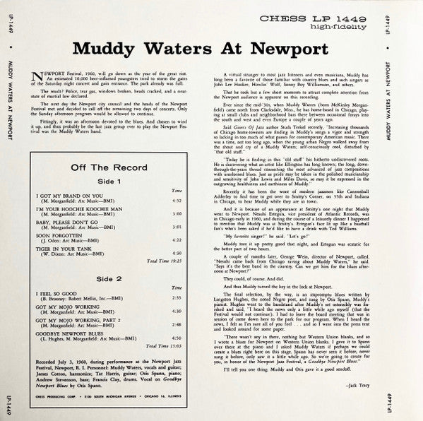 Muddy Waters - Muddy Waters At Newport 1960 (Vinyl, LP, Album, Reissue, Remastered, Stereo) Very Good Plus (VG+) / Very Good Plus (VG+)