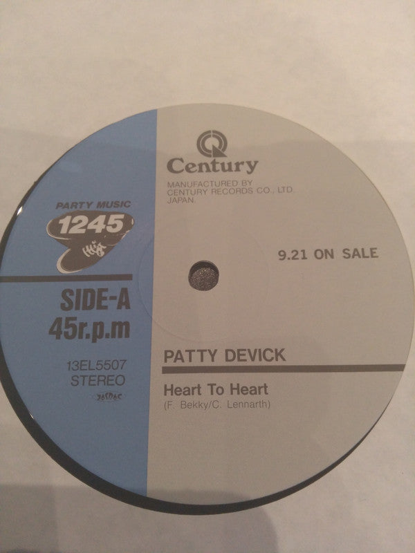 Patty Devick - Heart To Heart (Vinyl, 12") Very Good (VG) / Very Good Plus (VG+)