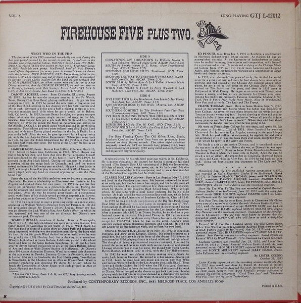 Firehouse Five Plus Two - The Firehouse Five Story, Vol. 3 (Vinyl, LP) Very Good (VG) / Very Good (VG)