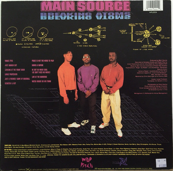 Main Source - Breaking Atoms (Vinyl, LP, Album, Reissue) Very Good (VG) / Near Mint (NM or M-)