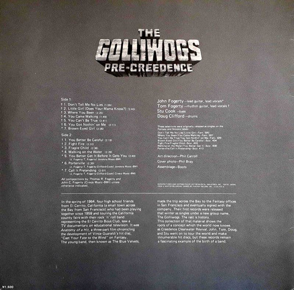 The Golliwogs - Pre-Creedence (Vinyl, LP, Compilation) Very Good Plus (VG+) / Very Good Plus (VG+)