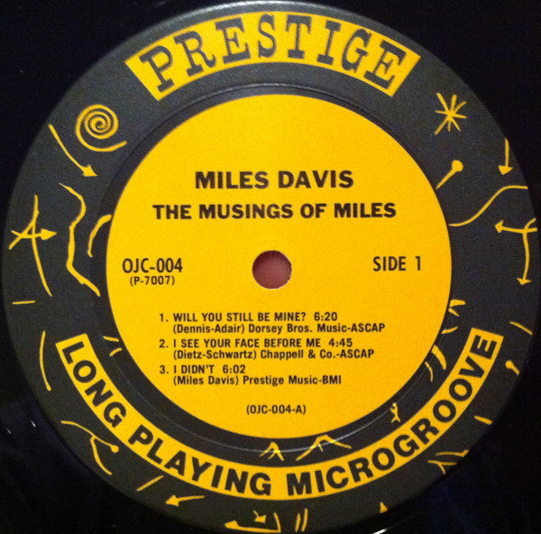 Miles Davis - The Musings Of Miles (Vinyl, LP, Album, Reissue) Very Good (VG) / Very Good Plus (VG+)