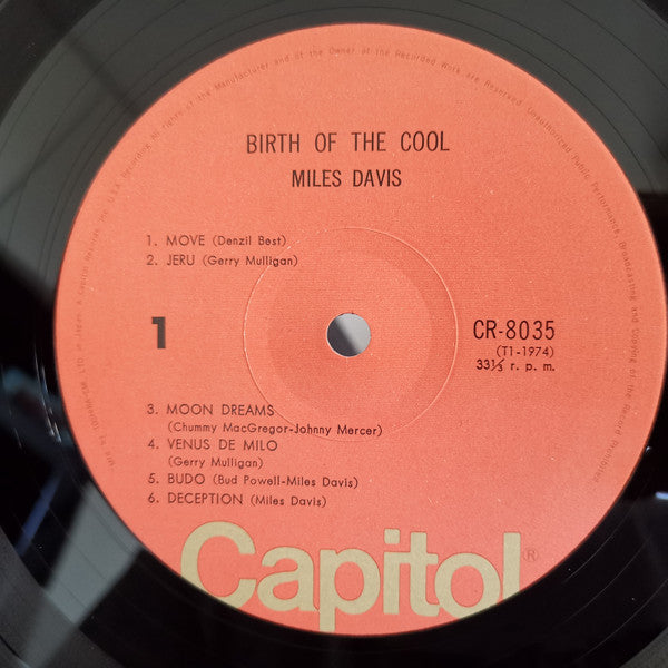 Miles Davis - Birth Of The Cool (Vinyl, LP, Album, Compilation, Reissue, Mono) Near Mint (NM or M-) / Very Good Plus (VG+)