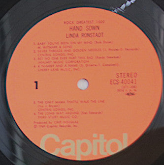 Linda Ronstadt - Hand Sown...Home Grown (Vinyl, LP, Reissue)