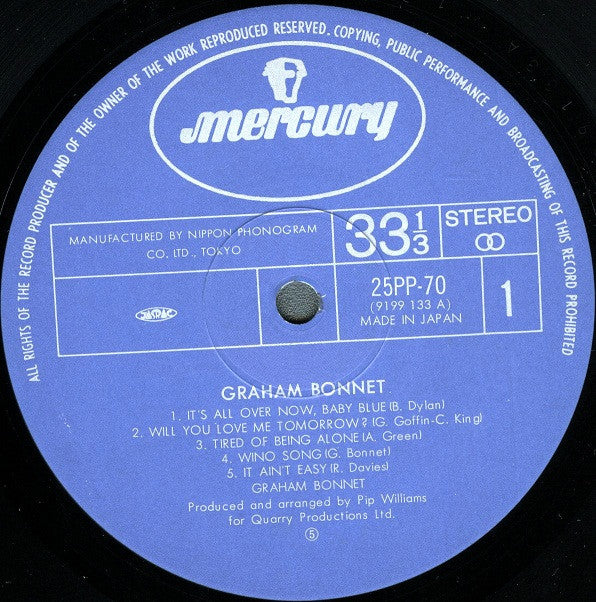 Graham Bonnet - Graham Bonnet (Vinyl, LP, Album, Reissue) Very Good Plus (VG+) / Very Good Plus (VG+)