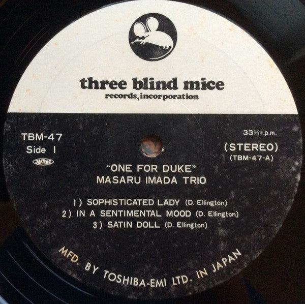 Masaru Imada Trio - One For Duke (Vinyl, LP) Very Good Plus (VG+) / Very Good Plus (VG+)