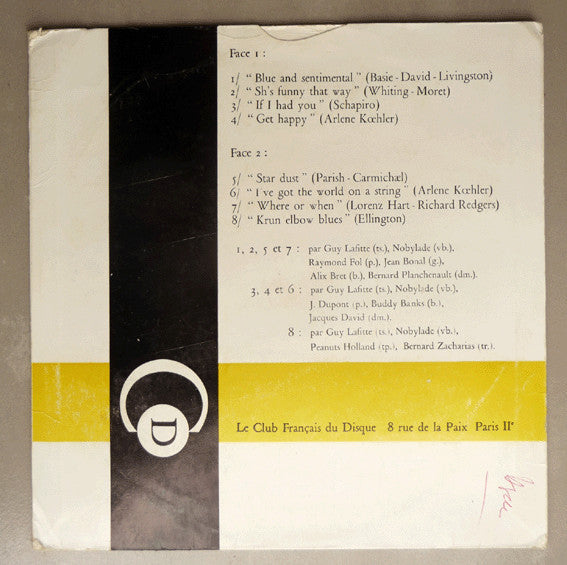 Guy Lafitte Et Son Orchestre - Blue And Sentimental (Vinyl, LP, 10") Very Good (VG) / Very Good Plus (VG+)
