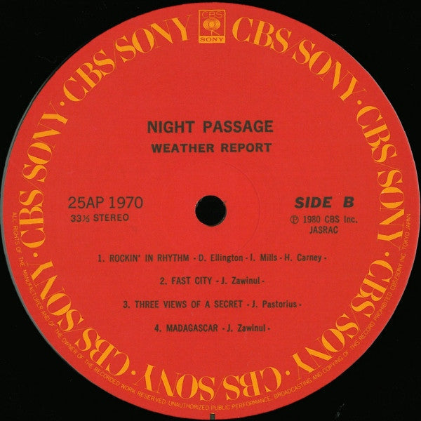 Weather Report - Night Passage (Vinyl, LP, Album)