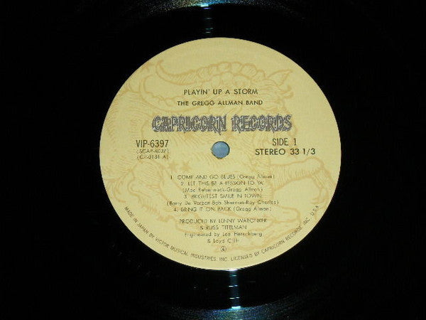 The Gregg Allman Band - Playin' Up A Storm (Vinyl, LP, Album) Very Good Plus (VG+) / Very Good (VG)
