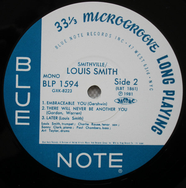 Louis Smith (2) - Smithville (Vinyl, LP, Album, Limited Edition, Reissue, Mono) Near Mint (NM or M-) / Very Good Plus (VG+)