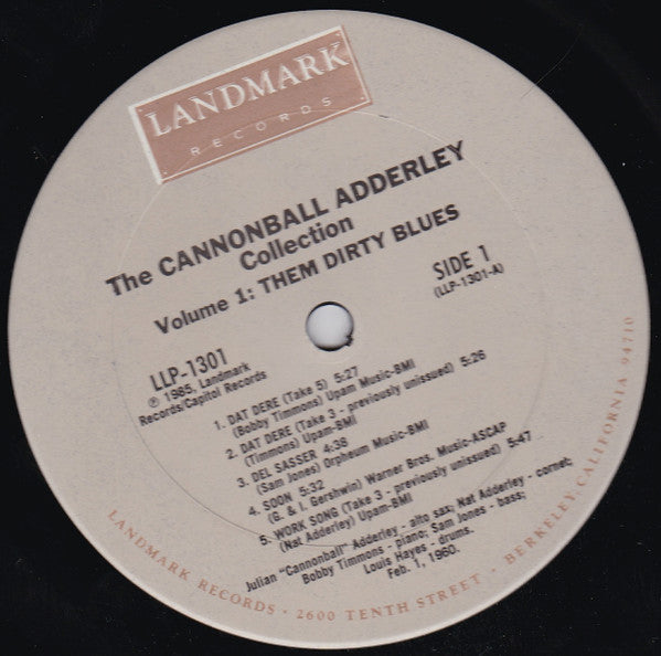 The Cannonball Adderley Quintet - Them Dirty Blues (Vinyl, LP, Album, Reissue, Remastered, Stereo) Very Good Plus (VG+) / Very Good Plus (VG+)