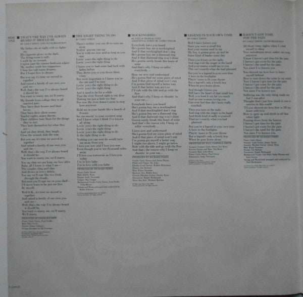 Carly Simon - The Best Of Carly Simon (Vinyl, LP, Compilation) Very Good Plus (VG+) / Very Good Plus (VG+)