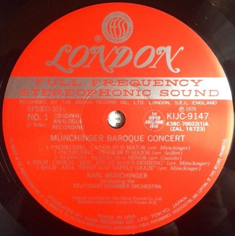 Stuttgarter Kammerorchester - Pachelbel Kanon, Albinoni Adagio (Vinyl, LP, Album) Very Good (VG) / Very Good Plus (VG+)