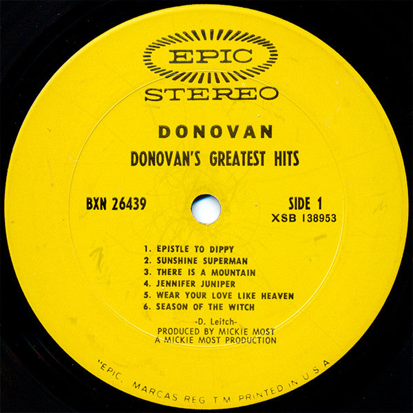Donovan - Donovan's Greatest Hits (Vinyl, LP, Compilation, Stereo)