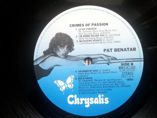 Pat Benatar - Crimes Of Passion (Vinyl, LP, Album, Stereo) Very Good Plus (VG+) / Very Good Plus (VG+)
