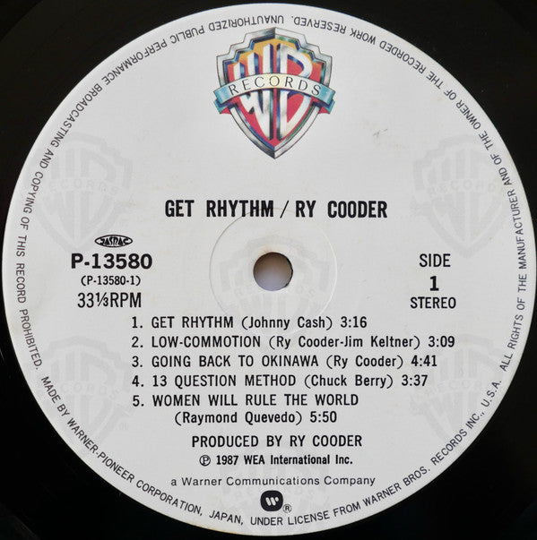 Ry Cooder - Get Rhythm (Vinyl, LP, Album)