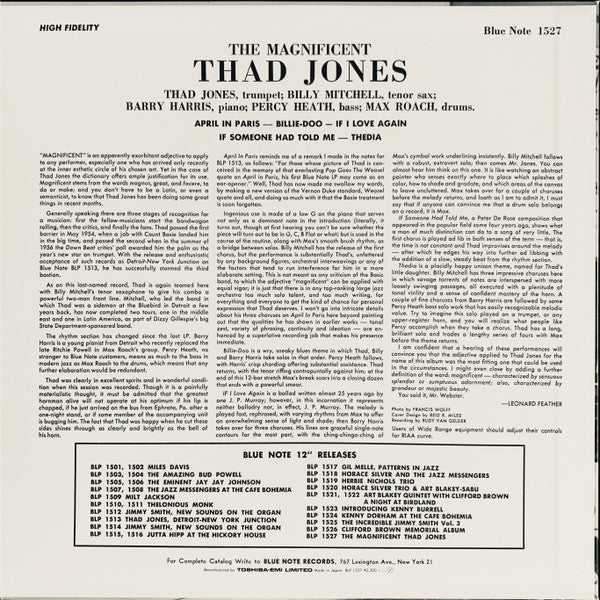 Thad Jones - The Magnificent Thad Jones (Vinyl, LP, Album, Reissue,...